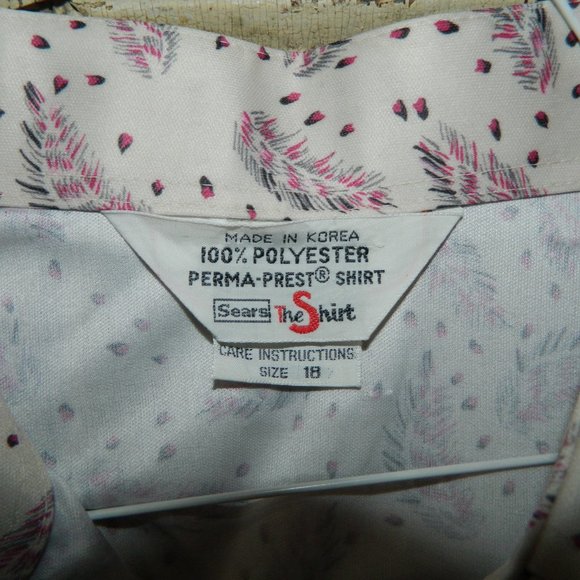 Womens Vintage Sears The Shirt Perma Prest Blouse Lot of 2 Size 18 (P-6) - Picture 3 of 7